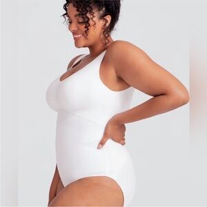 Honeylove NWT Liftwear Tank Bodysuit Shaping Slimming Wire Free White - 2X